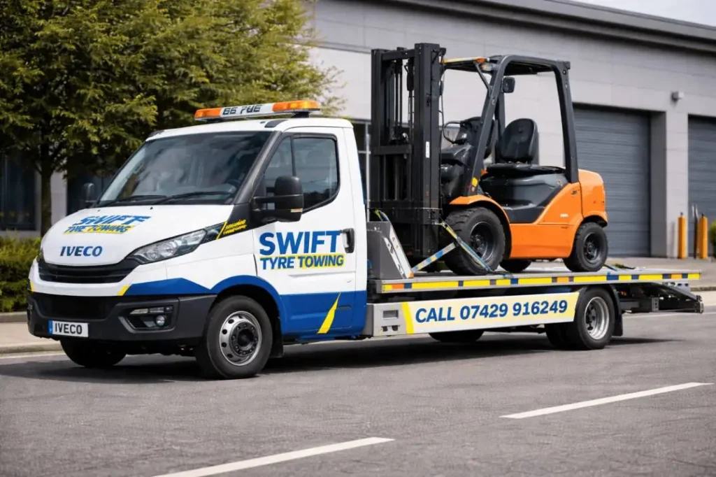 Safe vehicle and machinery transport Manchester using professional loading equipment.